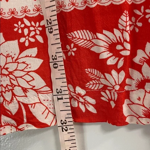 Novella Royale Red and White Floral Short Sleeve Dress - Picture 4 of 5